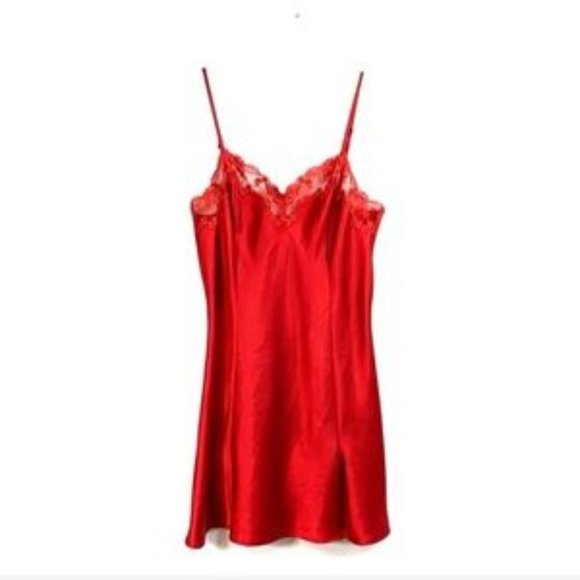 Victoria's Secret Other - Victoria's Secret XS red nightgown slip Vintage